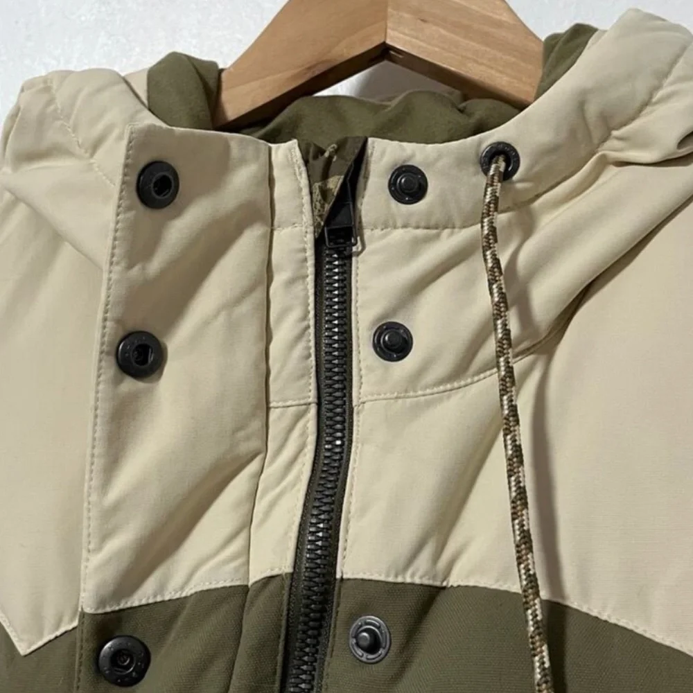 Patagonia Bivy Puff Down Hooded Jacket Vest Size M Olive Green Outdoor Gorpcore - Picture 2 of 6